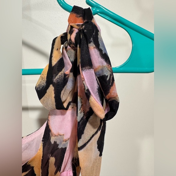 Free People Multicolor Tie-Shoulder Crop Top - Picture 6 of 8